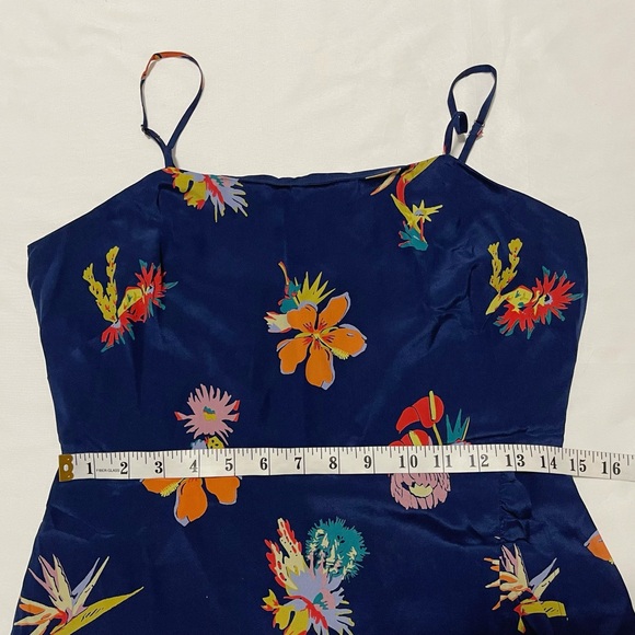 Madewell Silk Ruffle-Wrap Cami Dress in Bird of Paradise - Picture 14 of 16